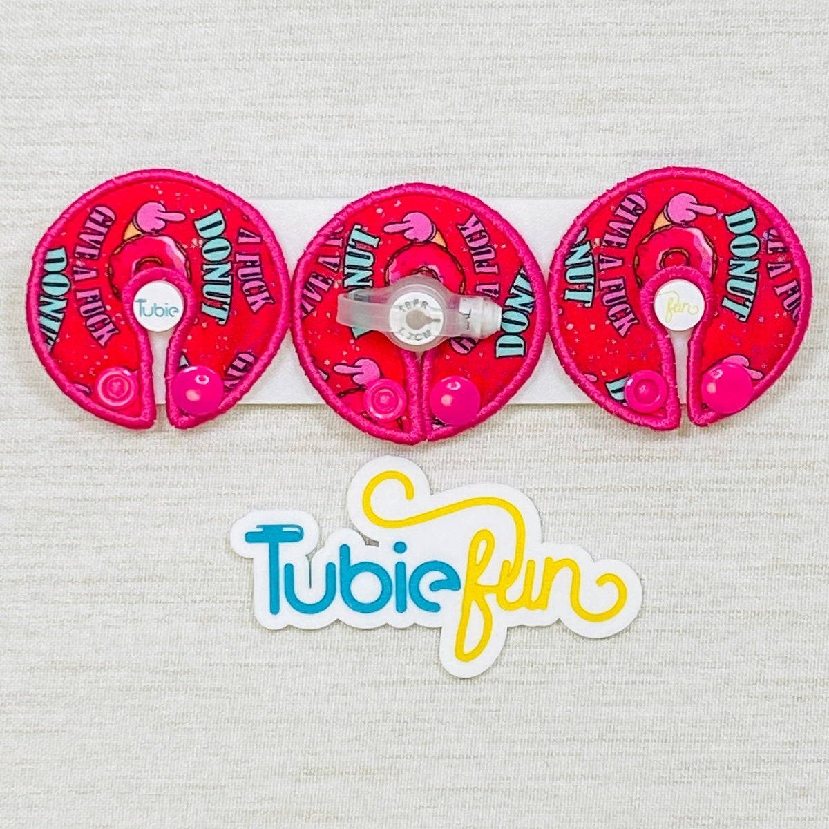 G-Tube Button Pad Cover - Donut Fingers