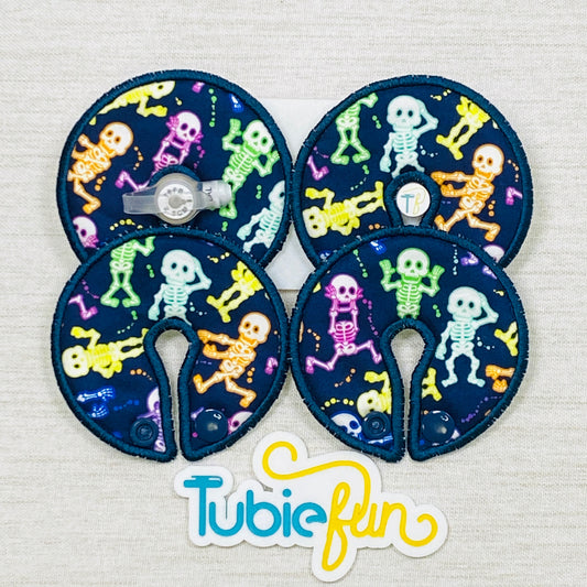 Button Pad Cover Large - Neon Skeletons