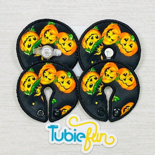 Button Pad Cover Large - Pumpkins on Black