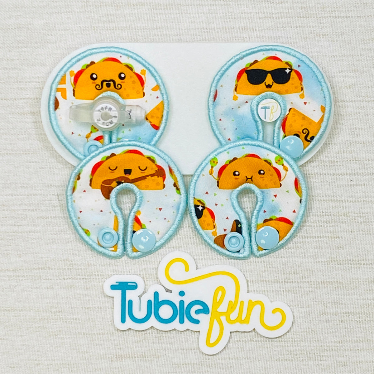 G-Tube Button Pad Cover - Taco Time