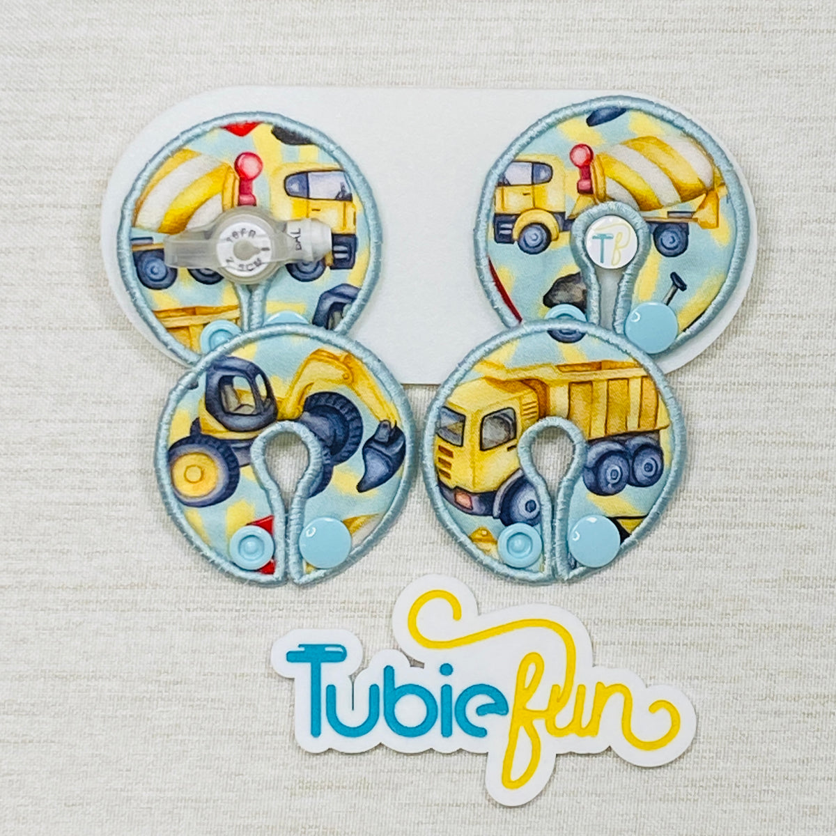G-Tube Button Pad Cover - Construction Time
