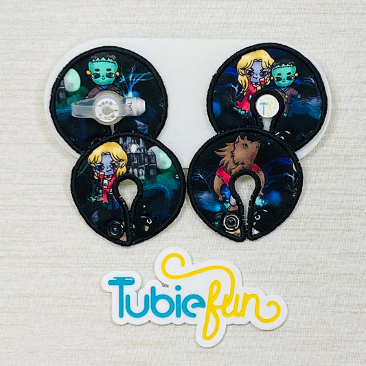 G-Tube Button Pad Cover - Monster Mash