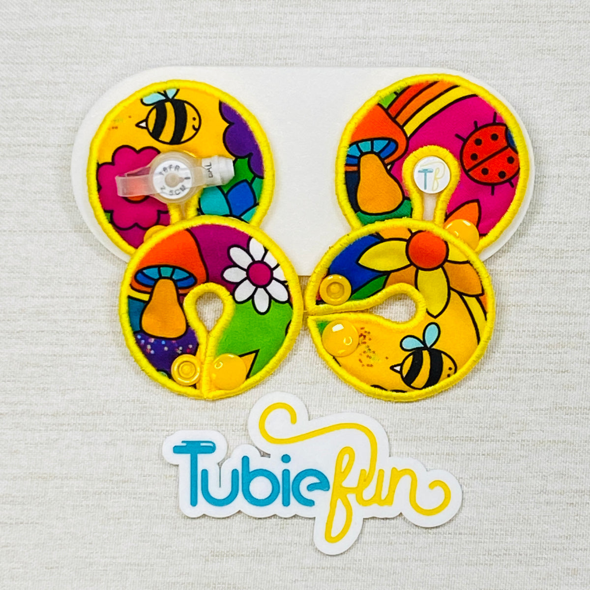 G-Tube Button Pad Cover - Flower Power