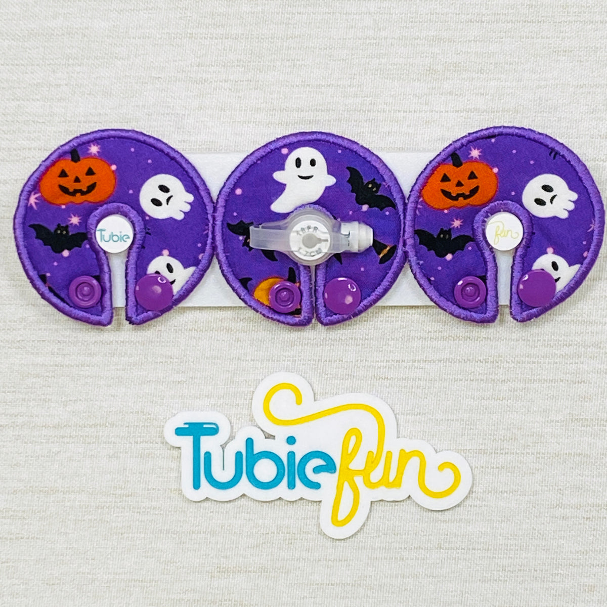 G-Tube Button Pad Cover - Purple Fright