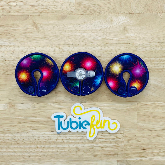 G-Tube Button Pad Cover - Fireworks
