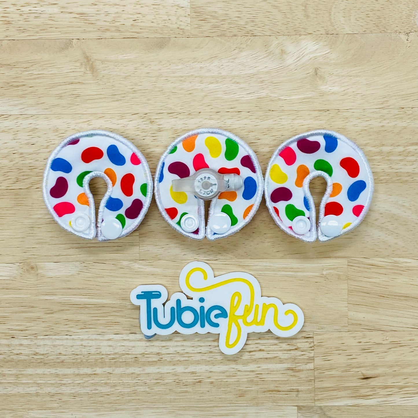 G-Tube Button Pad Cover - Jelly Beans