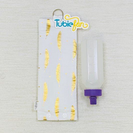 Insulated Milk Bag Suitable for 250ml Bottle in - Gold Feathers