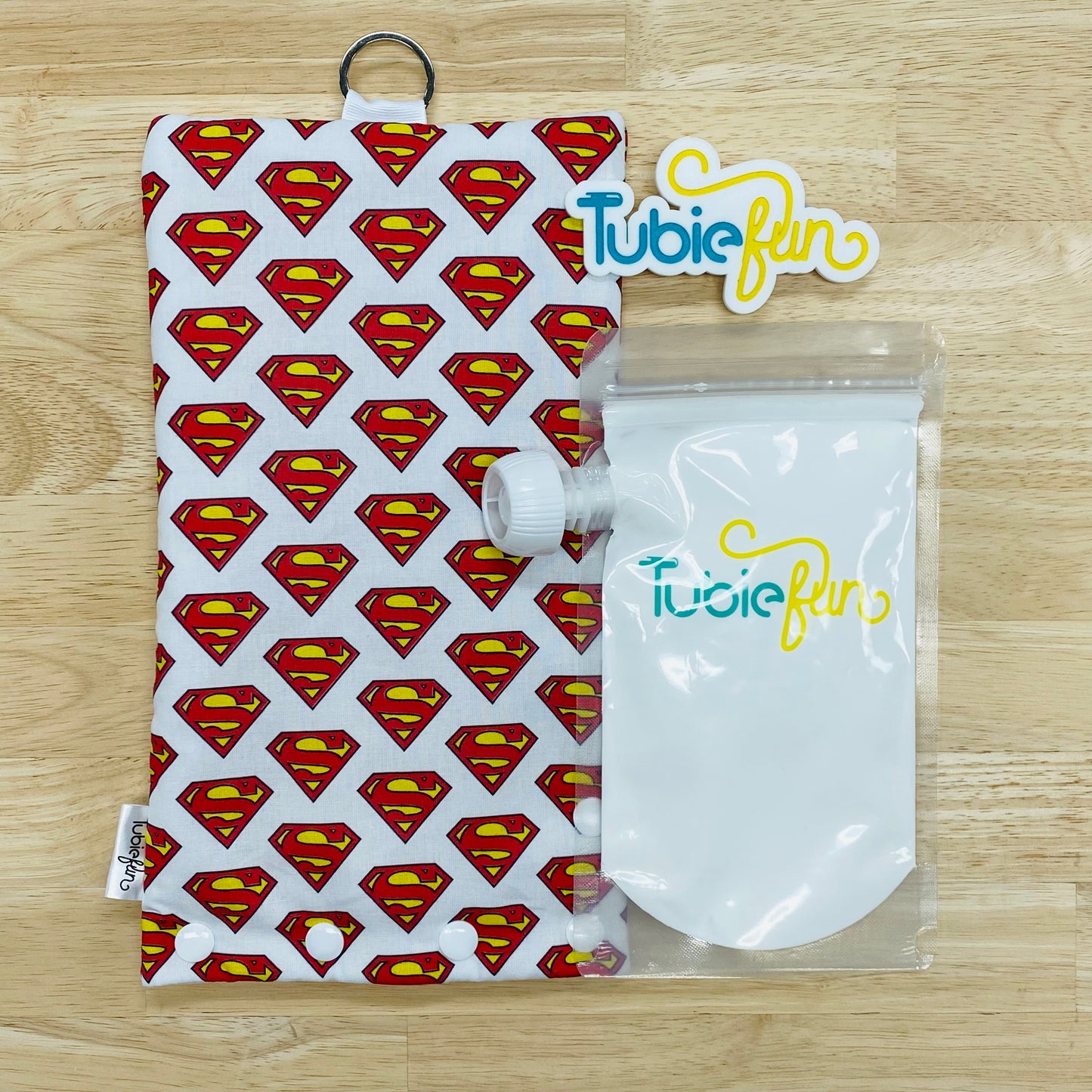 Insulated Milk Bag Suitable for Tubie Fun Reusable Pouches - Super Symbol