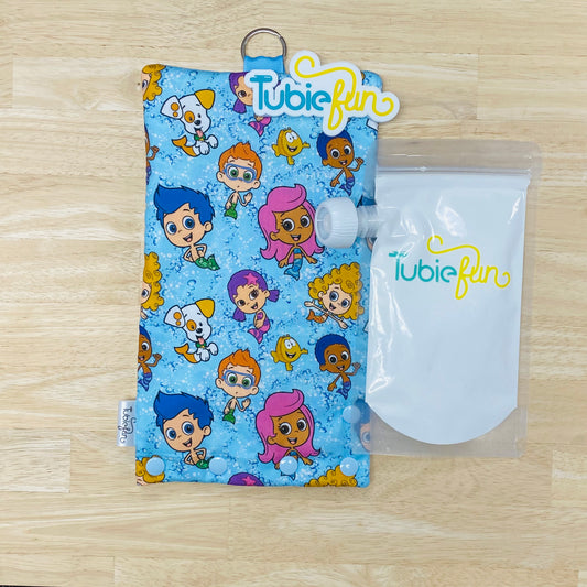 Insulated Milk Bag Suitable for Tubie Fun 500ml Reusable Pouches - Guppies