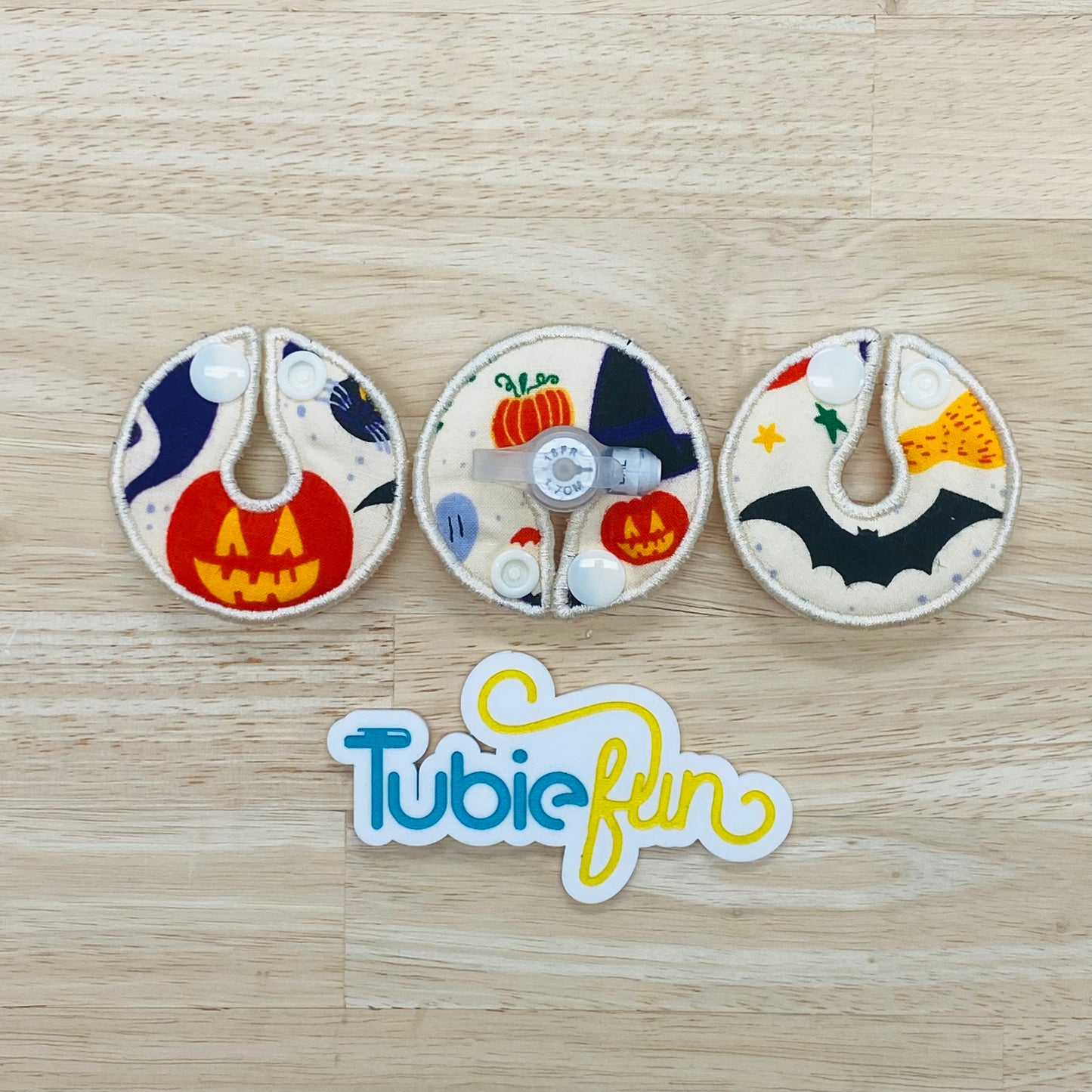 G-Tube Button Pad Cover - Halloween on Cream