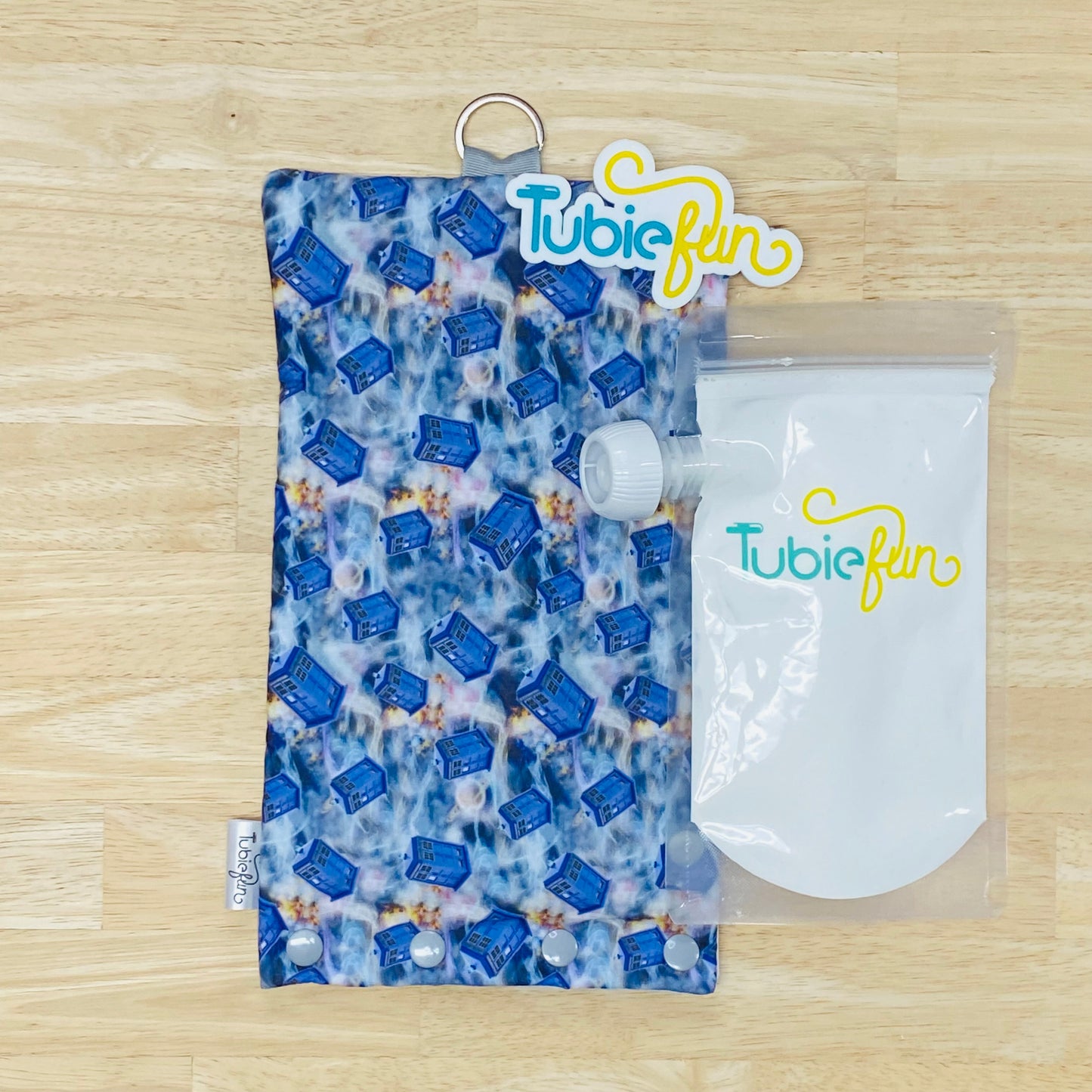 Insulated Milk Bag Suitable for Tubie Fun 500ml Reusable Pouches - Tardis