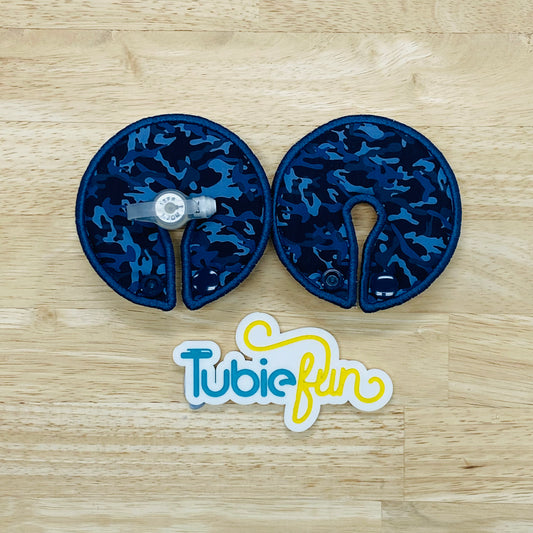 Button Pad Cover Large - Blue Camo