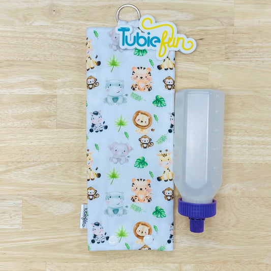 Insulated Milk Bag Suitable for 250ml Bottle in - Baby Animals on White
