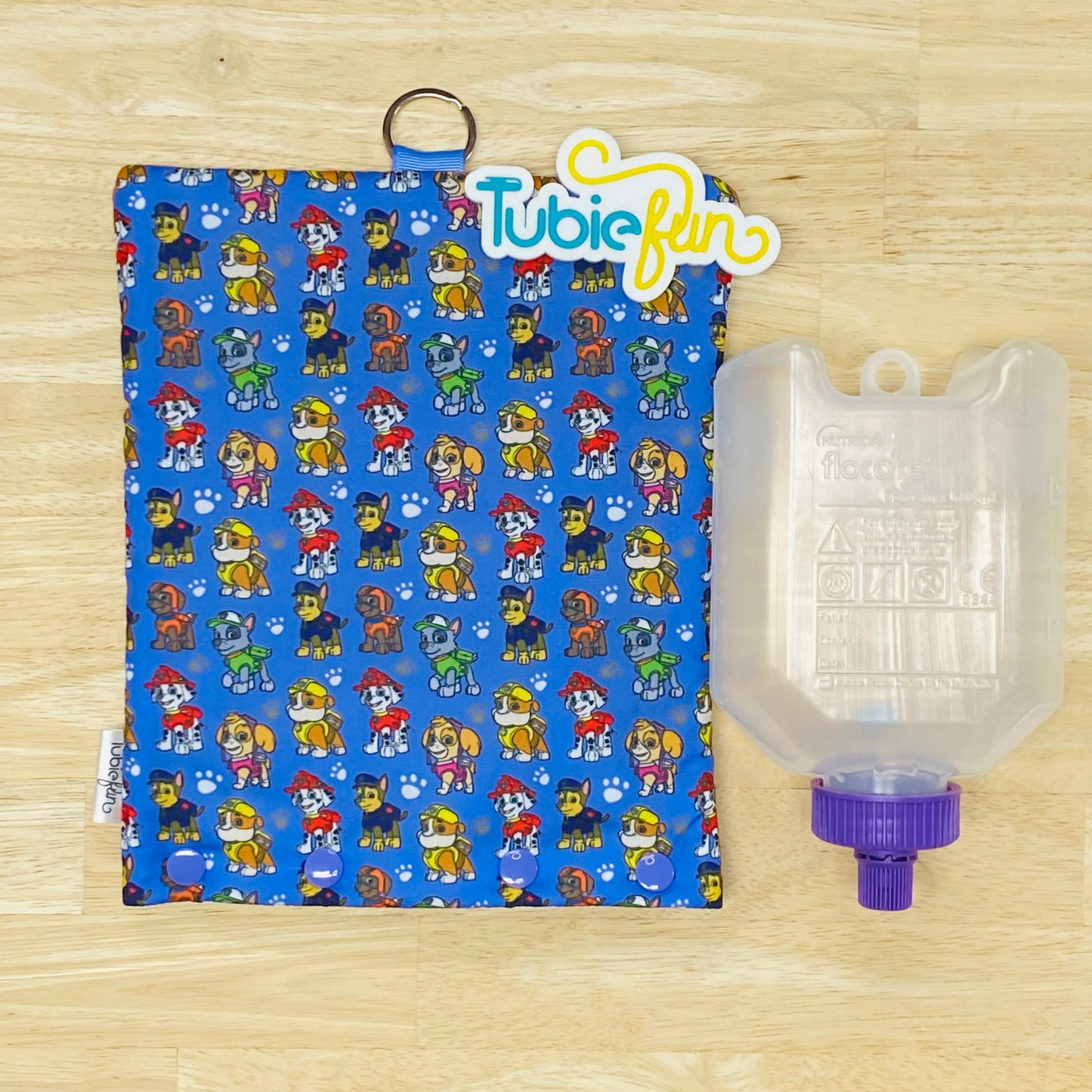 Insulated Milk Bag Suitable for 500ml Flocare Bottle in - Pup Patrol on Purple