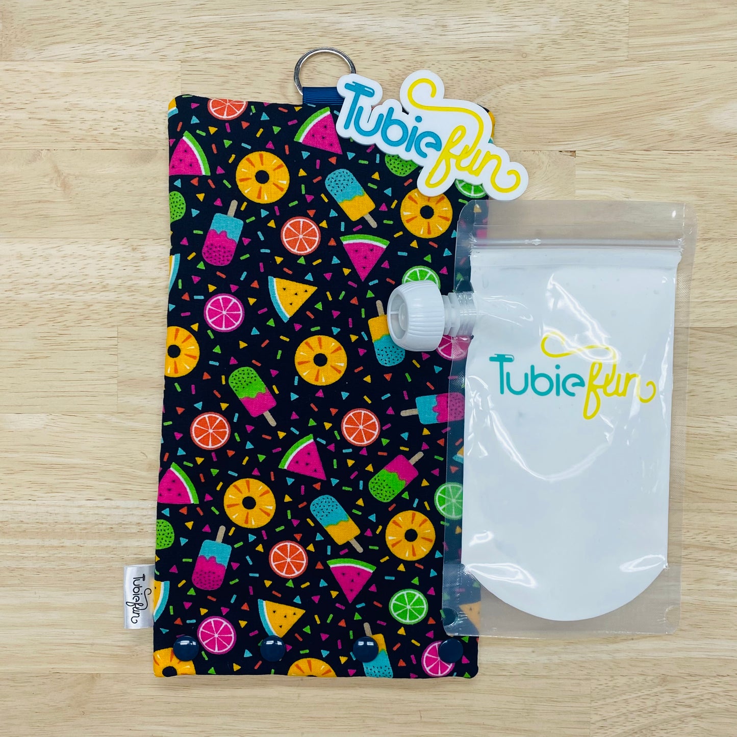 Insulated Milk Bag Suitable for Tubie Fun 500ml Reusable Pouches - Summer Treats
