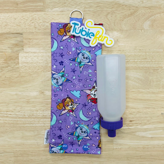 Insulated Milk Bag Suitable for 250ml Bottle in - Girl Pup Patrol on Purple