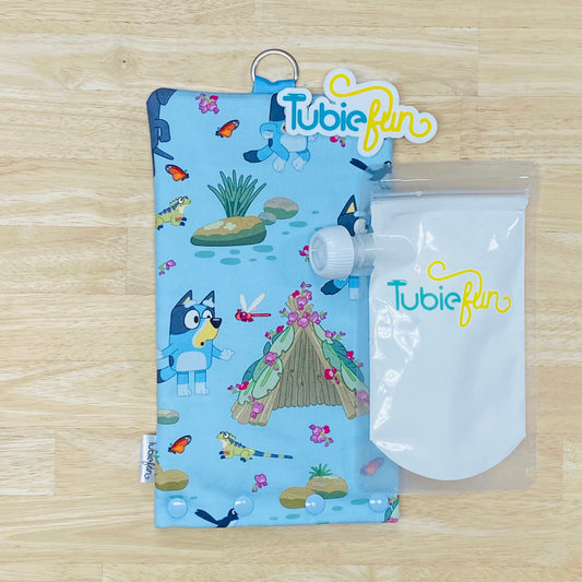 Insulated Milk Bag Suitable for Tubie Fun 500ml Reusable Pouches - Camping Heelers