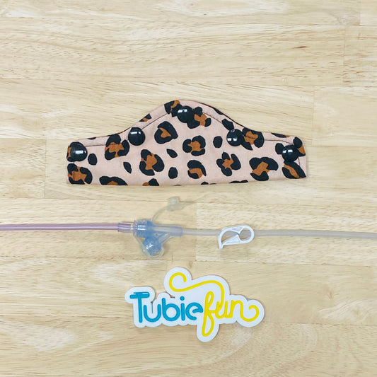 Feeding Tube Connection Cover - Leopard Spots