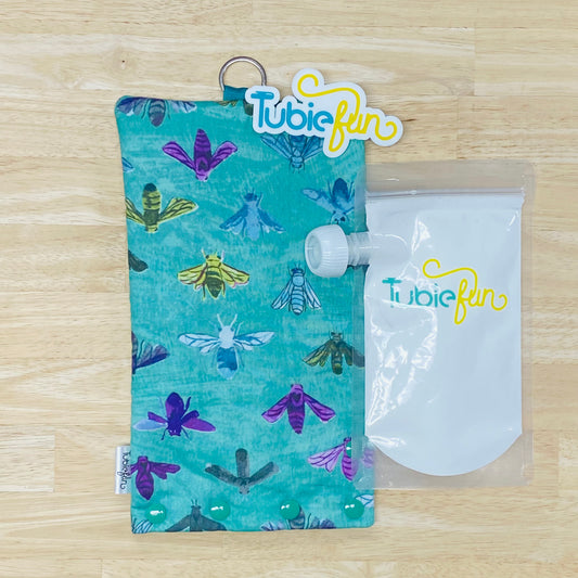 Insulated Milk Bag Suitable for Tubie Fun 500ml Reusable Pouches - Coloured Months