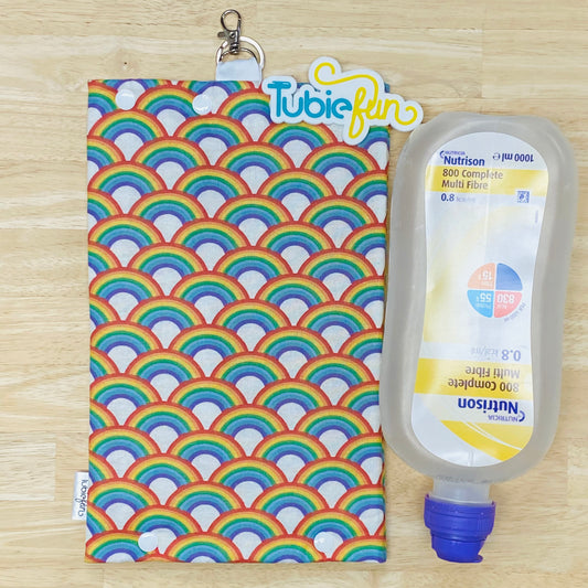 Insulated Milk Bag Suitable for 1L Flocare Bottle - Rainbows