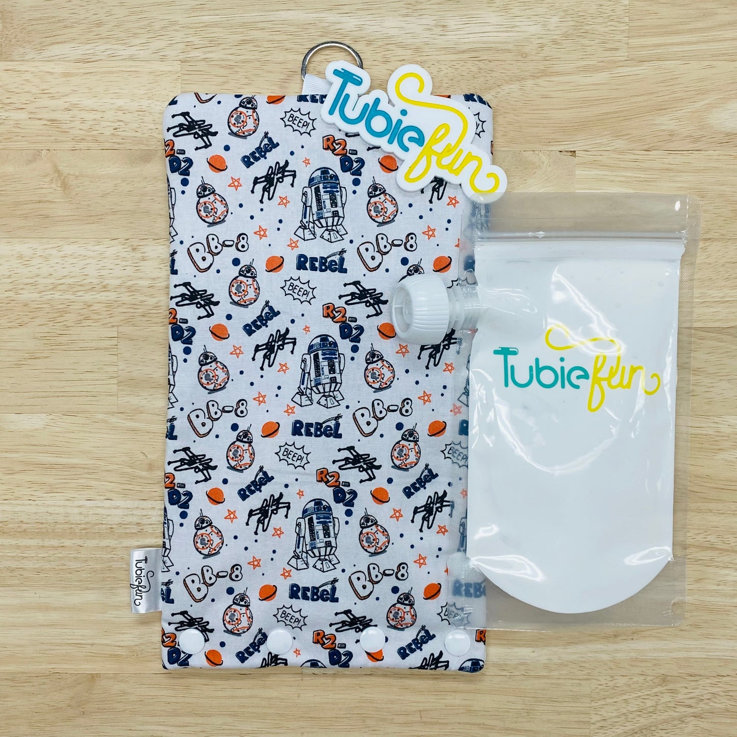 Insulated Milk Bag Suitable for Tubie Fun 500ml Reusable Pouches - Droids
