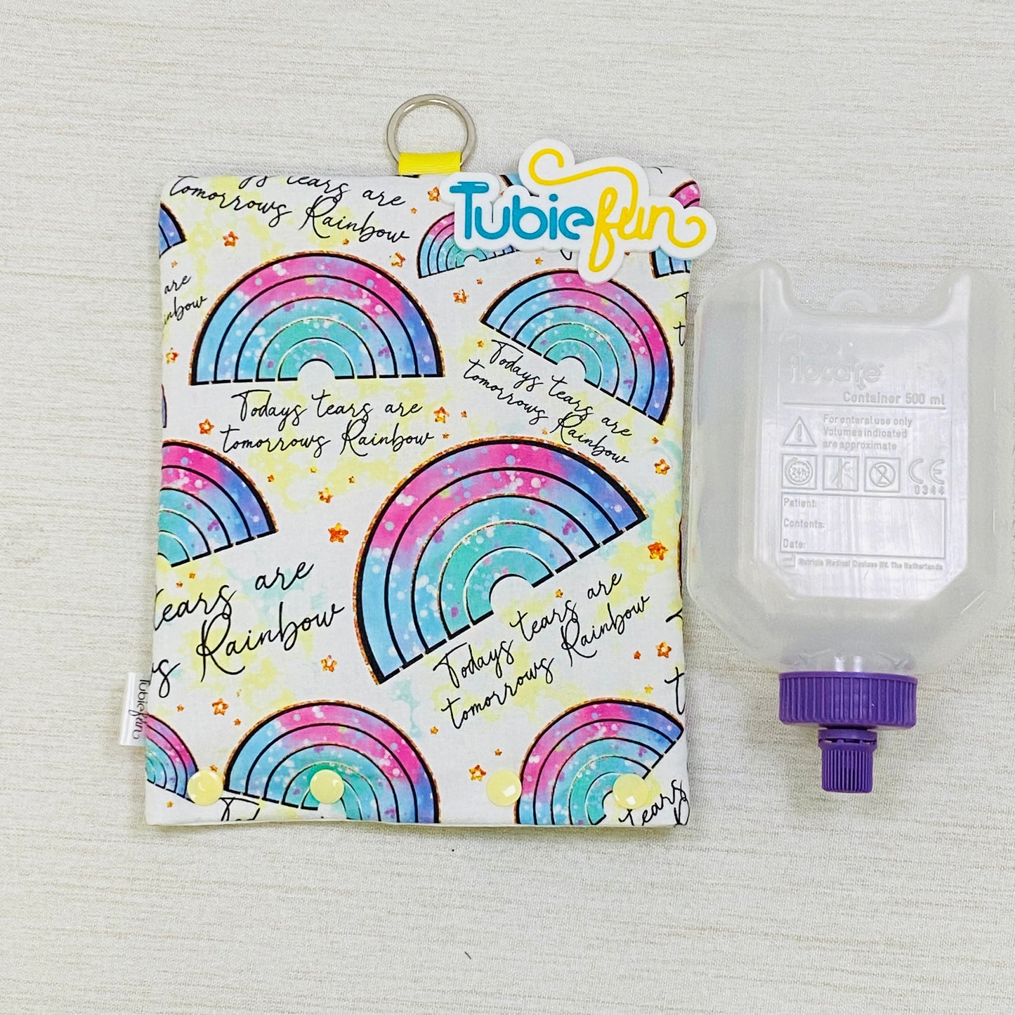 Insulated Milk Bag Suitable for 500ml Flocare Bottle in - Rainbows & Tears