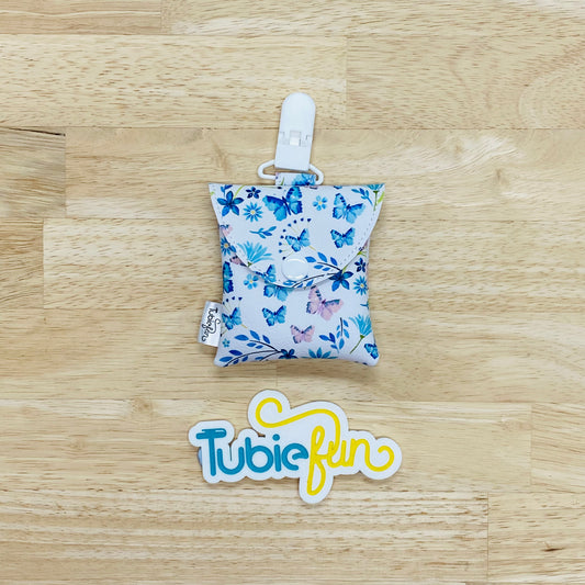 Tubing Pouch - Butterflies on White
