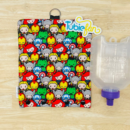 Insulated Milk Bag Suitable for 500ml Flocare Bottle in - Hero Characters on Black