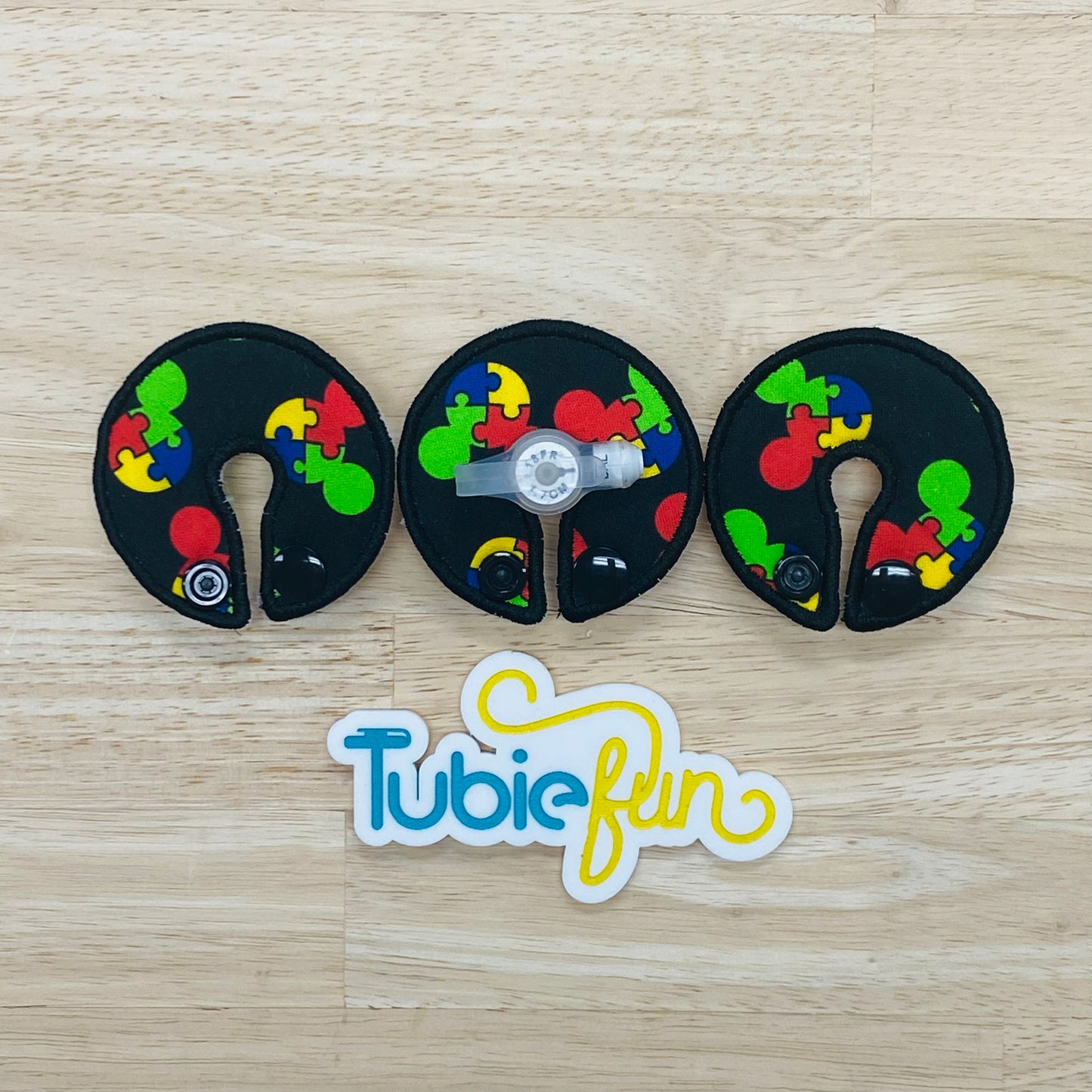 G-Tube Button Pad Cover - Puzzle Mouse