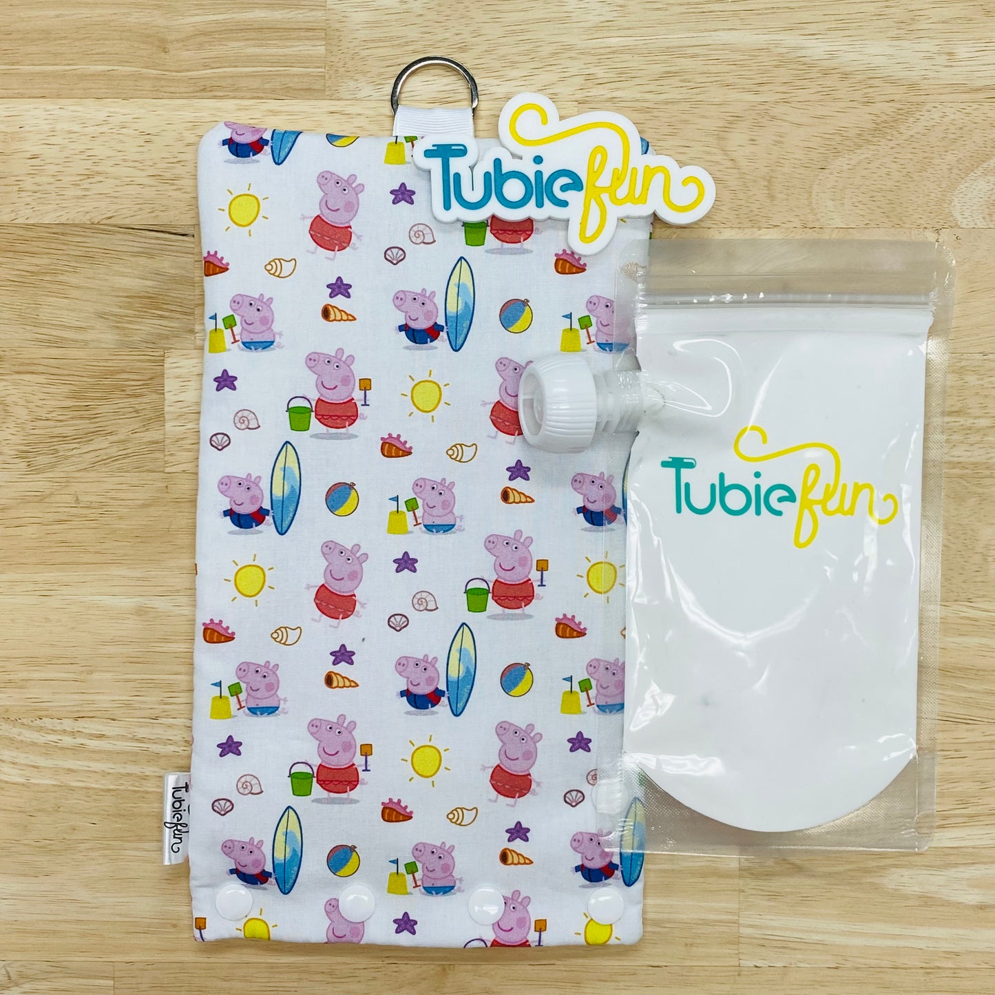 Insulated Milk Bag Suitable for Tubie Fun Reusable Pouches - Day at the Beach