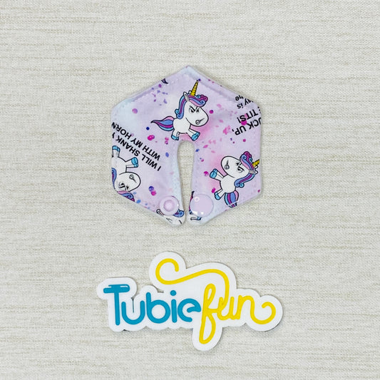 Hexagon G-Tube Button Pad Cover - Unicorn Shank