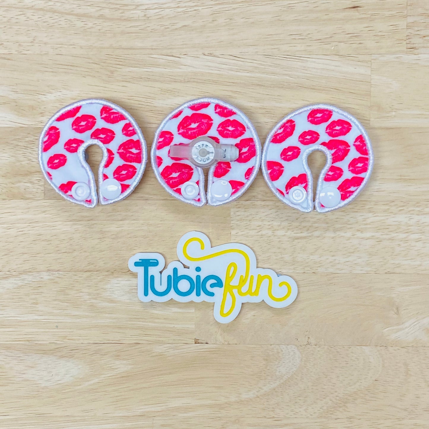 G-Tube Button Pad Cover - Lips