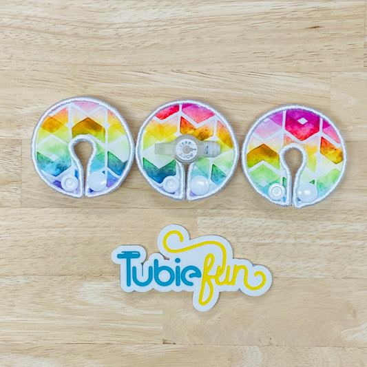 G-Tube Button Pad Cover - Pale Shapes