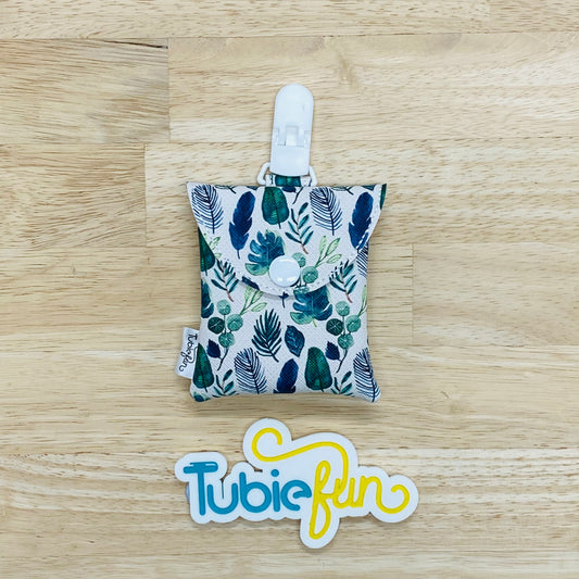 Tubing Pouch - Leaves on Cream