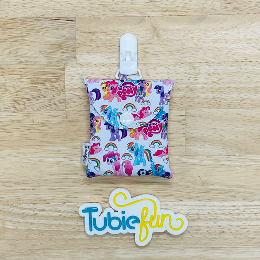 Tubing Pouch - Ponies on White