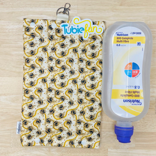 Insulated Milk Bag Suitable for 1L Flocare Bottle - Bees and Flowers
