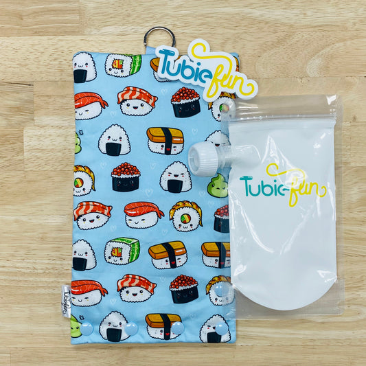 Insulated Milk Bag Suitable for Tubie Fun 500ml Reusable Pouches - Sushi