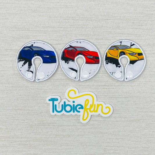 G-Tube Button Pad Cover - Race Cars