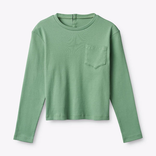 ABEL Long Sleeve T-shirt for disabled children - Sage Green