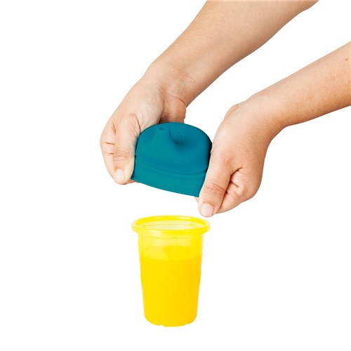 Snug Spout 3pk Silicone Lids - Teal/Orange