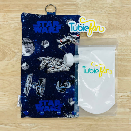 Insulated Milk Bag Suitable for Tubie Fun 500ml Reusable Pouches - Star Ships