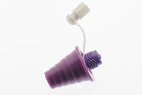 Purple ENFit Medicine Bottle Adapter Stepped