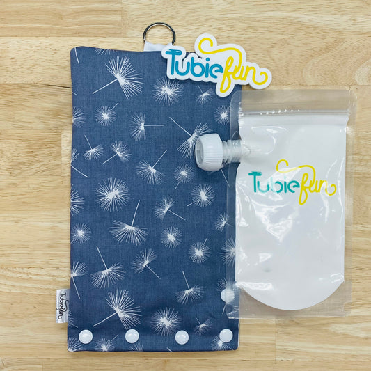 Insulated Milk Bag Suitable for Tubie Fun 500ml Reusable Pouches - Dandelions