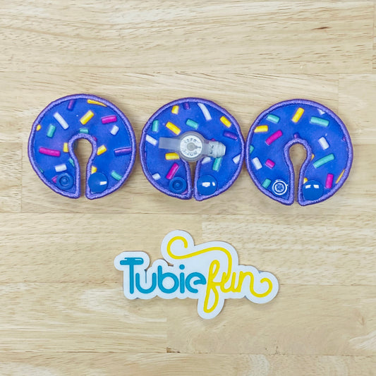 G-Tube Button Pad Cover - Purple Sprinkles