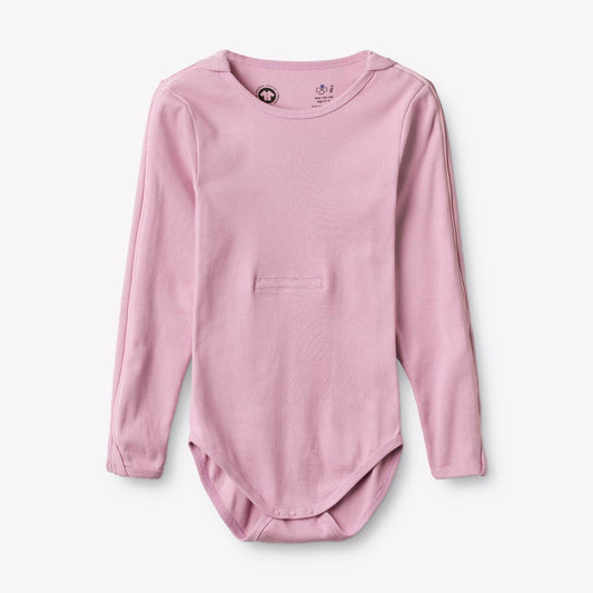 BANA Long Sleeve, organic bodysuit for disabled children - Pastel Purple