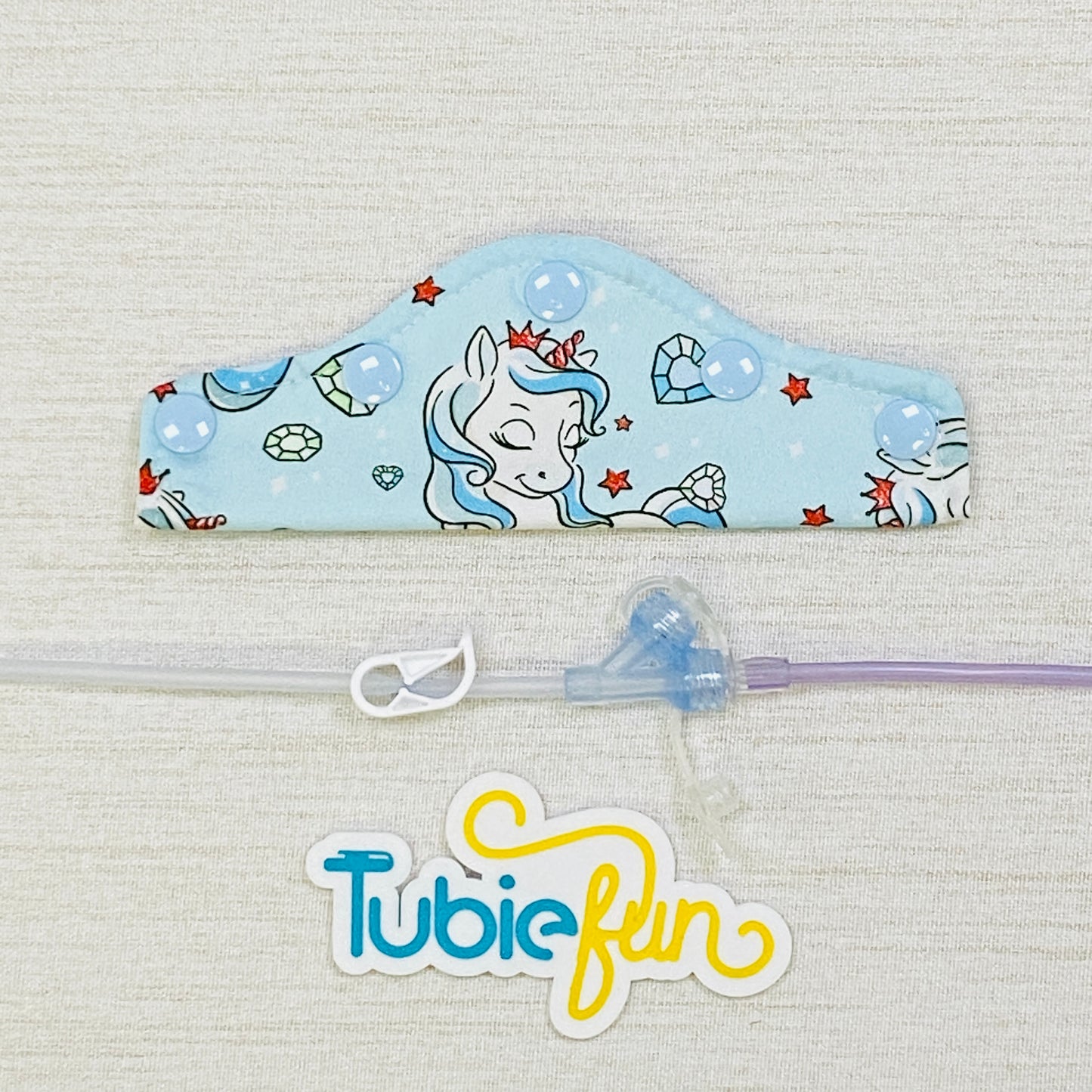 Feeding Tube Connection Cover - Unicorn & Gems