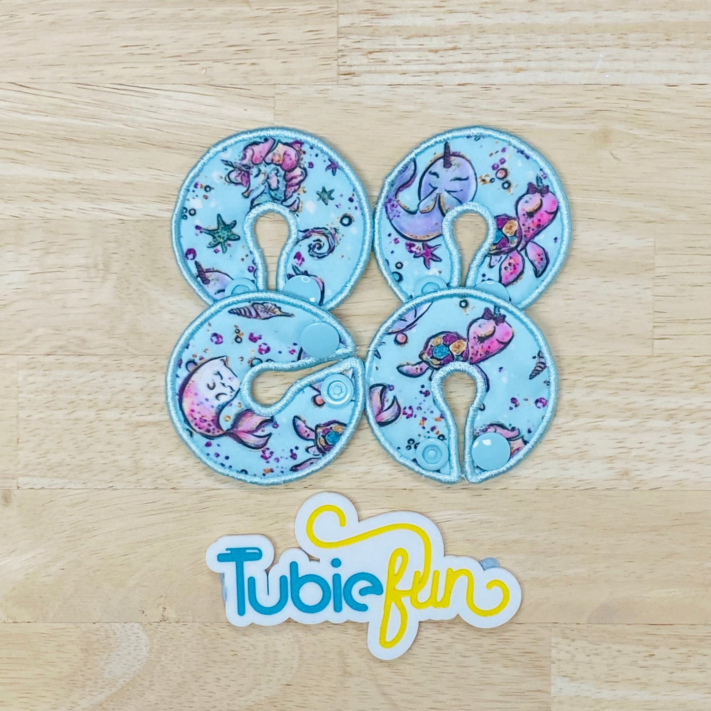 G-Tube Button Pad Cover - Cartoon Sea Creatures