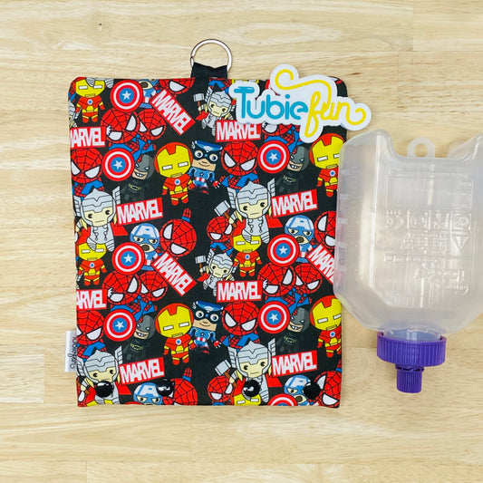 Insulated Milk Bag Suitable for 500ml Flocare Bottle in - Heros Assemble on Black
