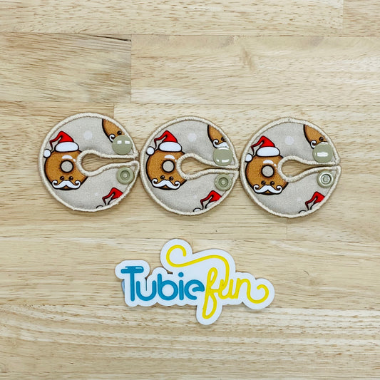 G-Tube Button Pad Cover - Christmas Donuts