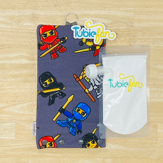 Insulated Milk Bag Suitable for Tubie Fun 500ml Reusable Pouches - Block Ninjas